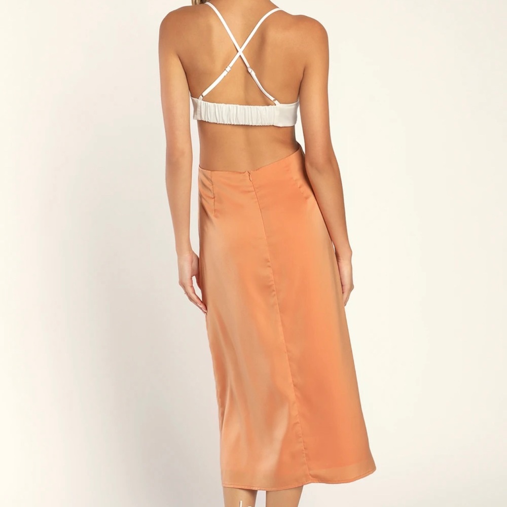 Orange and white lulus dress - Picture 3 of 7